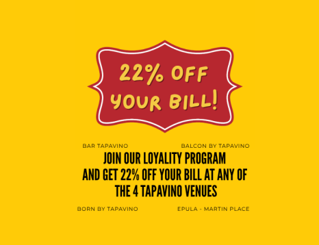 22% OFF YOUR TOTAL BILL